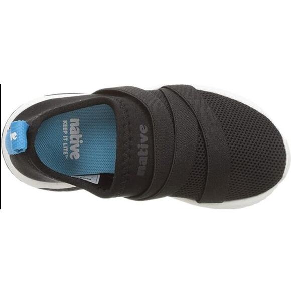 Native Kids Jiffy Black Shell White Slip On Rubber Sole Phoenix Shoes Size 6 - Picture 2 of 9